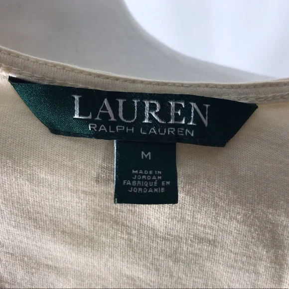 Lauren LRL Beige Cotton Racerback Tank Medium/Small - Picture 5 of 7